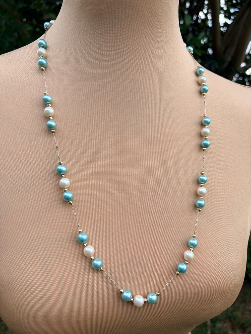 Turquoise Jewelry LOT — Necklace, Bracelet, Brooch & Earrings 5 pieces Costume - Picture 4 of 4